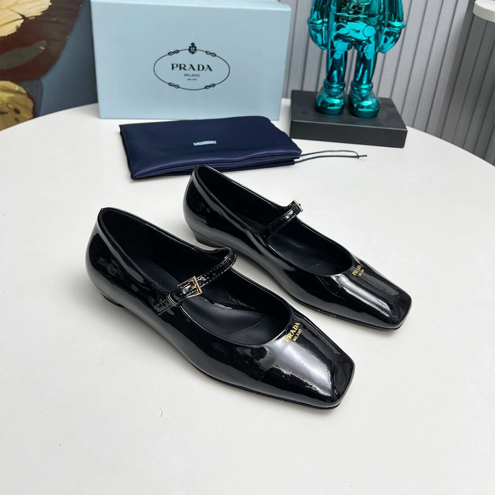 Prada Patent Leather Mary Jane Ballerinas GoodFit 3471