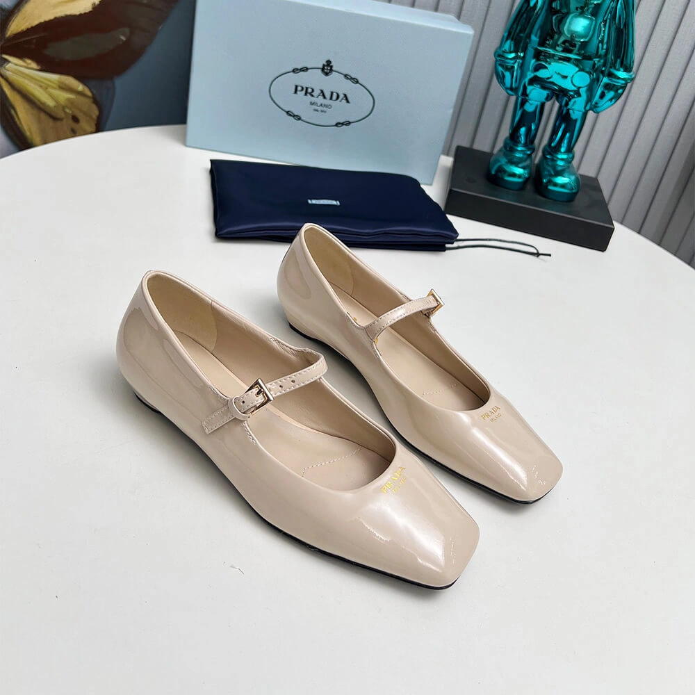 TopPick Prada Patent Leather Mary Jane Ballerinas 3459