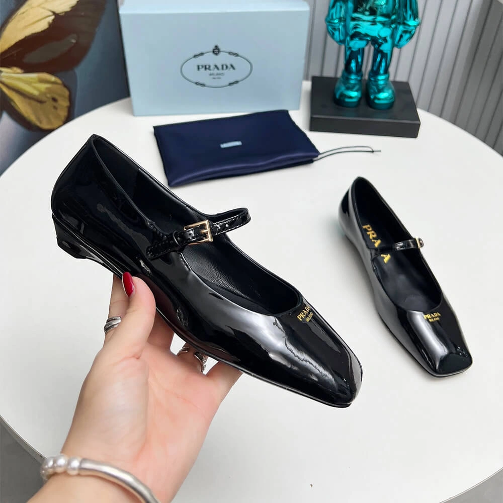 Prada Patent Leather Mary Jane Ballerinas GoodFit 3471