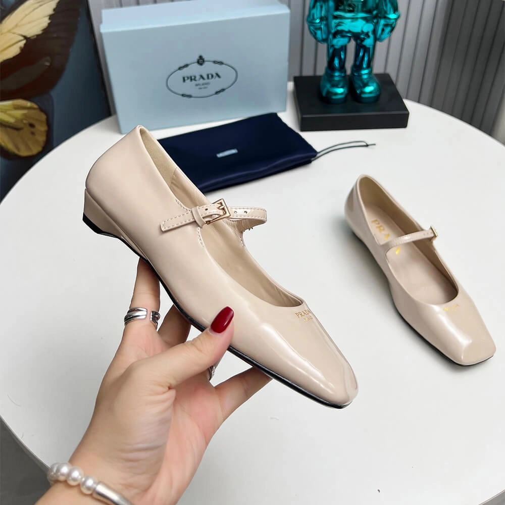TopPick Prada Patent Leather Mary Jane Ballerinas 3459