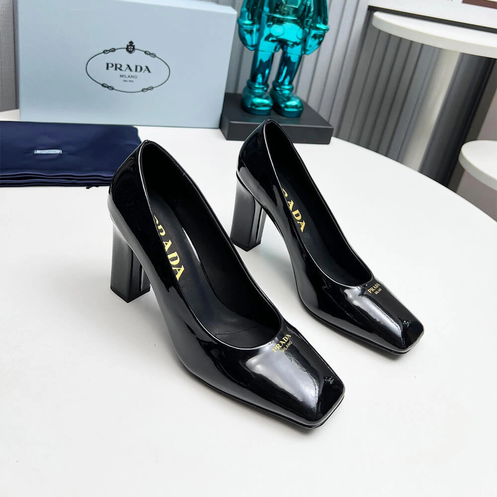 Prada Patent Leather Pumps 85mm Elegant 3472