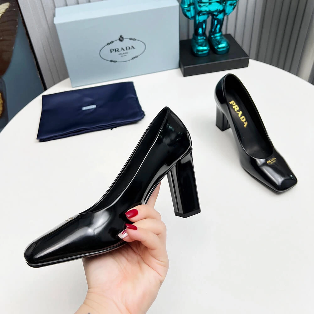 Prada Patent Leather Pumps 85mm Elegant 3472