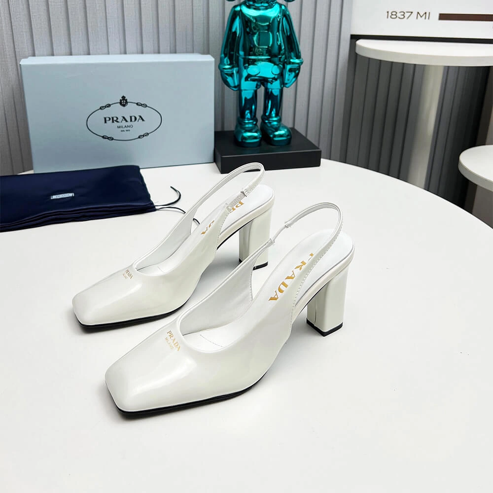 Prada Patent Leather Slingback Pumps 85 mm Durable 3466