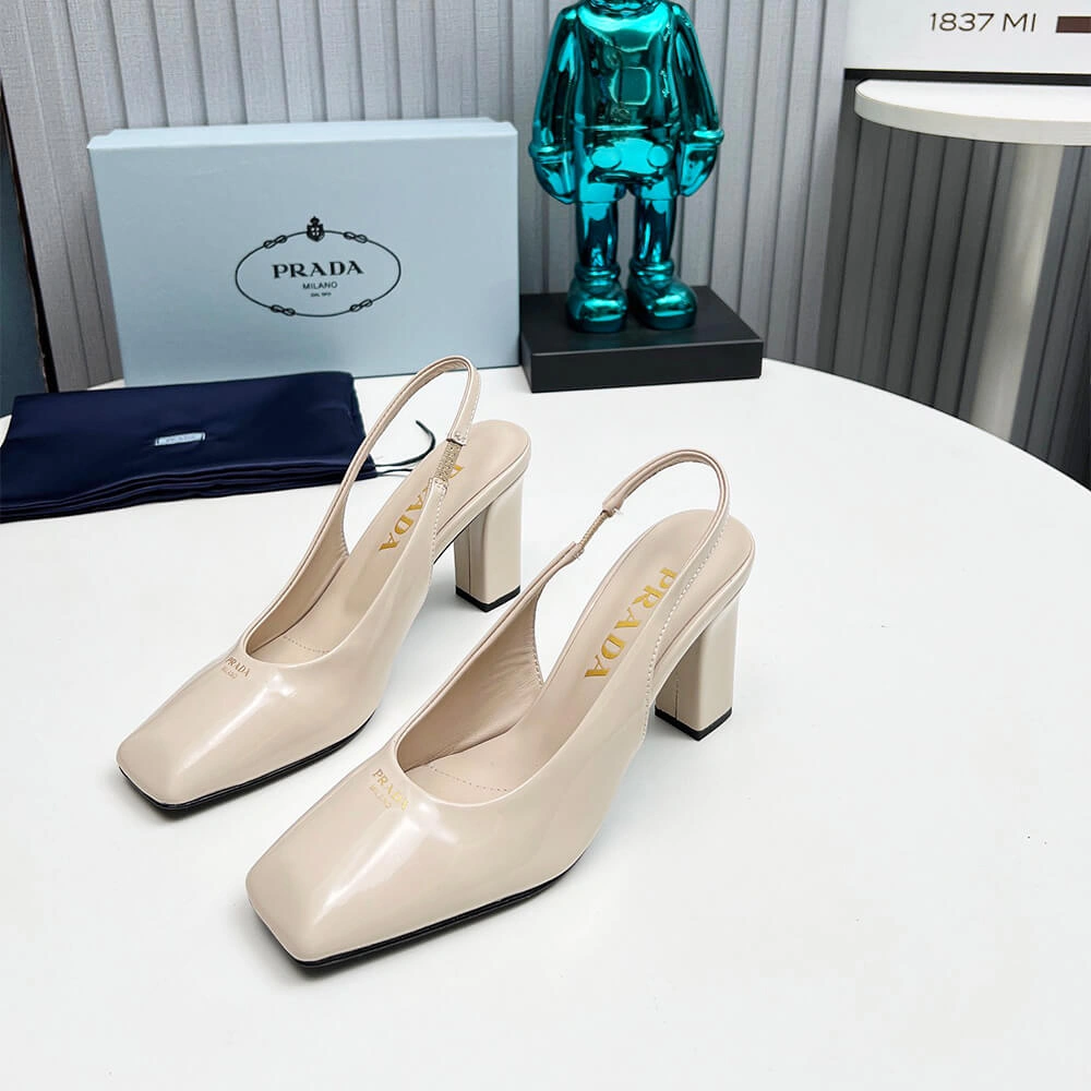 Reliable Prada Patent Leather Slingback Pumps 85 mm 3446