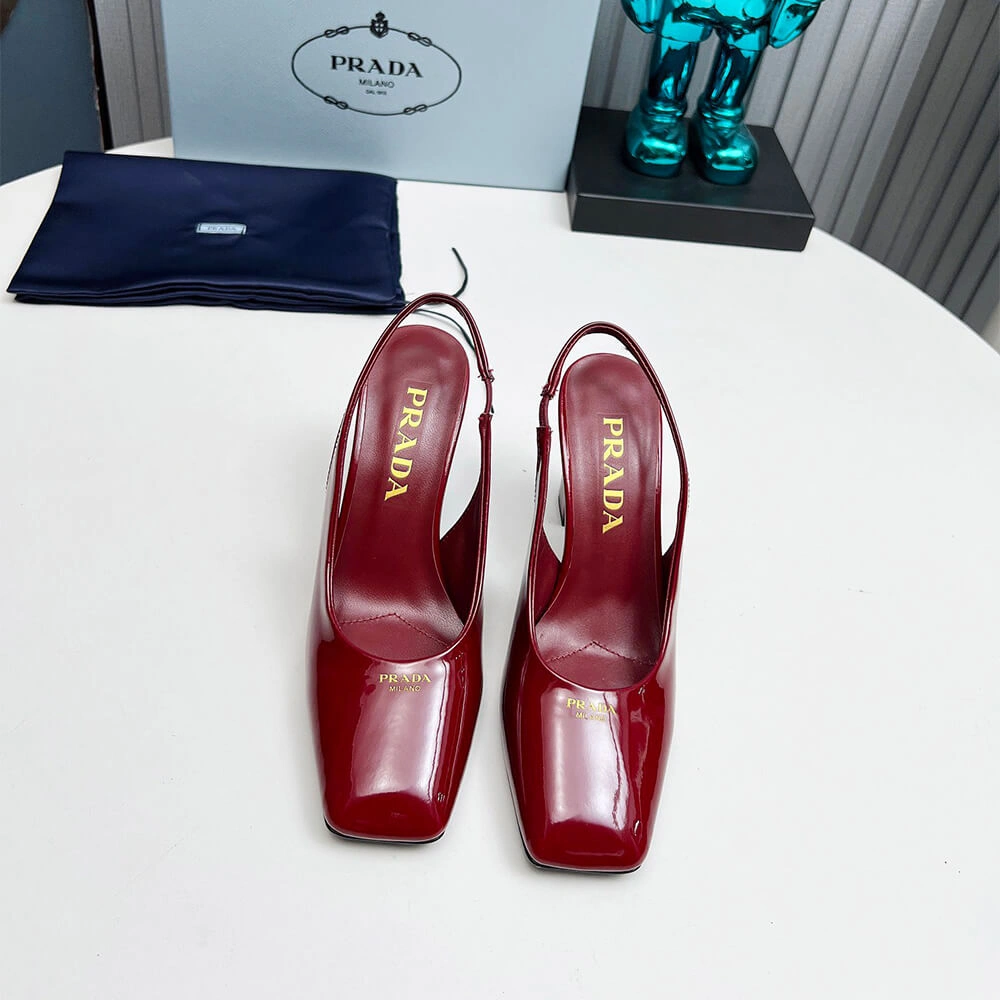 ModernLook Prada Patent Leather Slingback Pumps 85 mm 3464