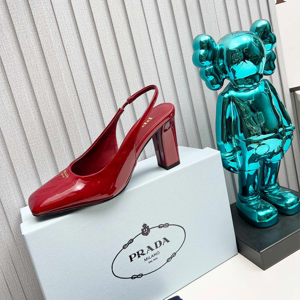 ModernLook Prada Patent Leather Slingback Pumps 85 mm 3464