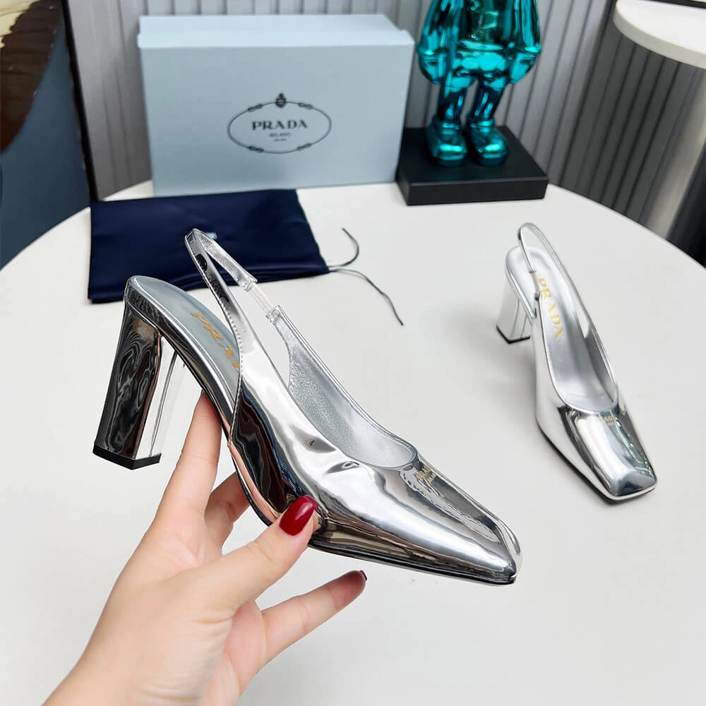 EasyMatch Prada Patent Leather Slingback Pumps 85 mm 3458