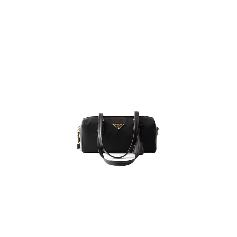 MoistureWicking Prada Re-Nylon and leather medium top-handle bag with padlock(high-end grade) 3032