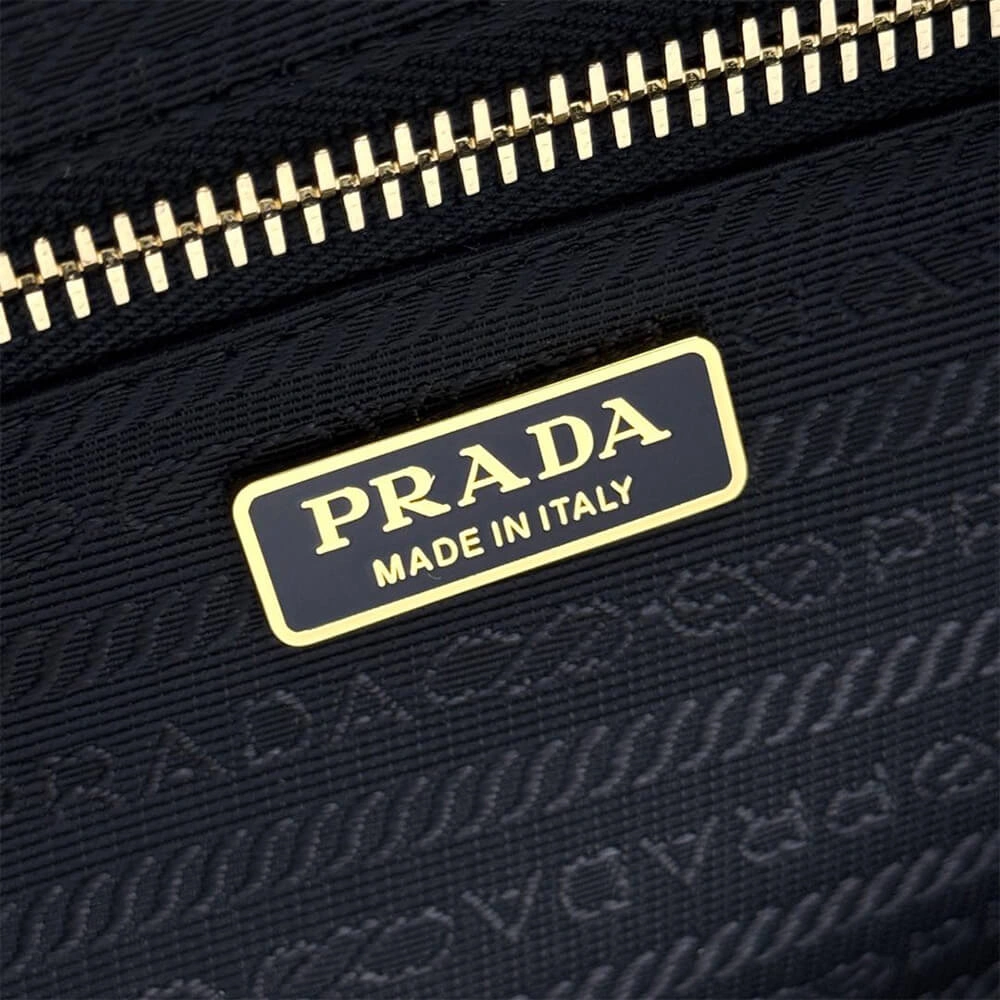 MoistureWicking Prada Re-Nylon and leather medium top-handle bag with padlock(high-end grade) 3032