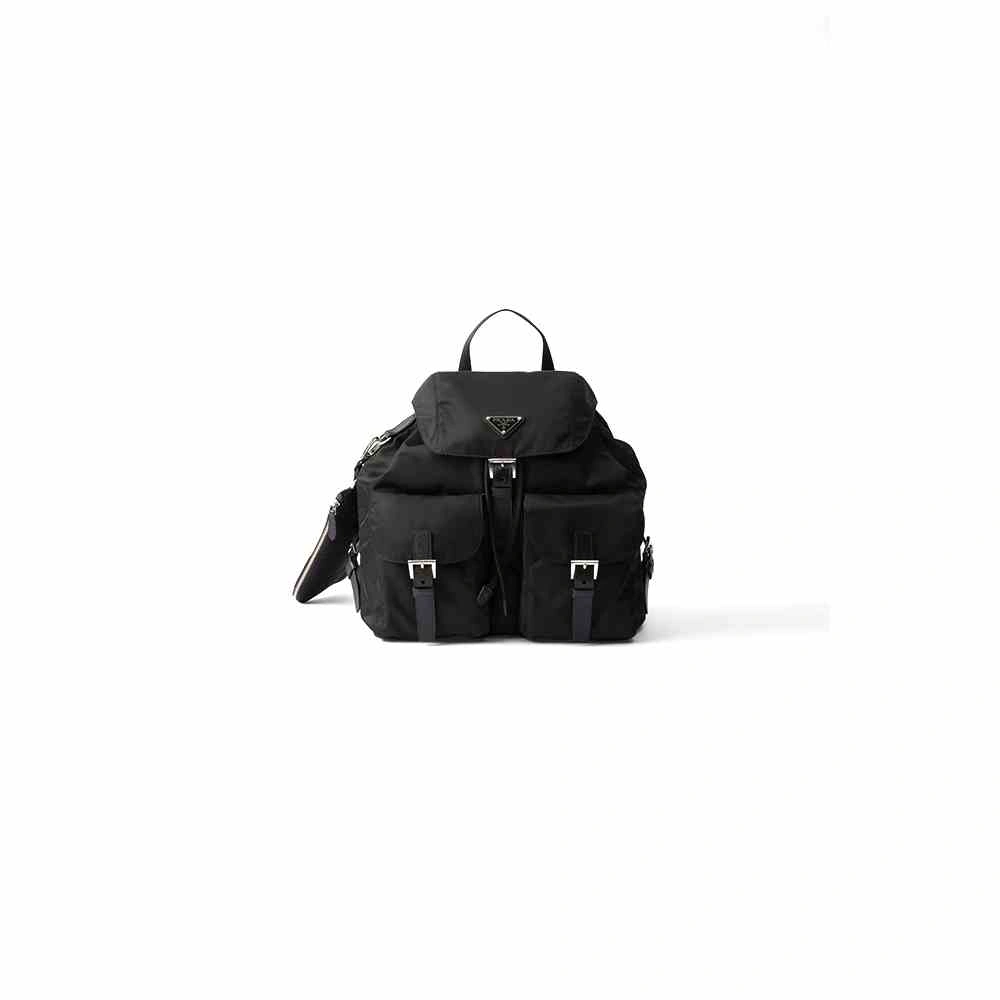 Effortless Prada Re-Nylon medium backpack with pouch 2961