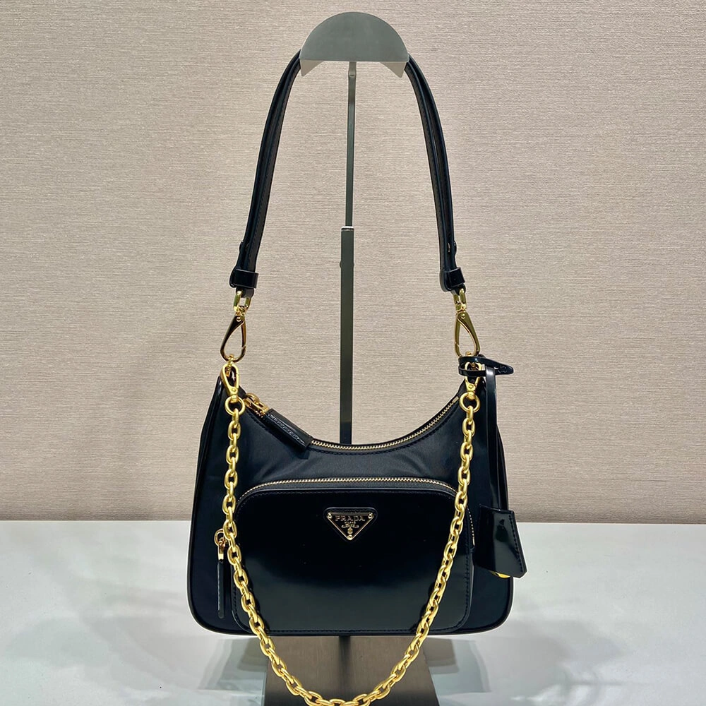 Prada Re-nylon And Brushed Leather Mini bag RelaxedFit 3018