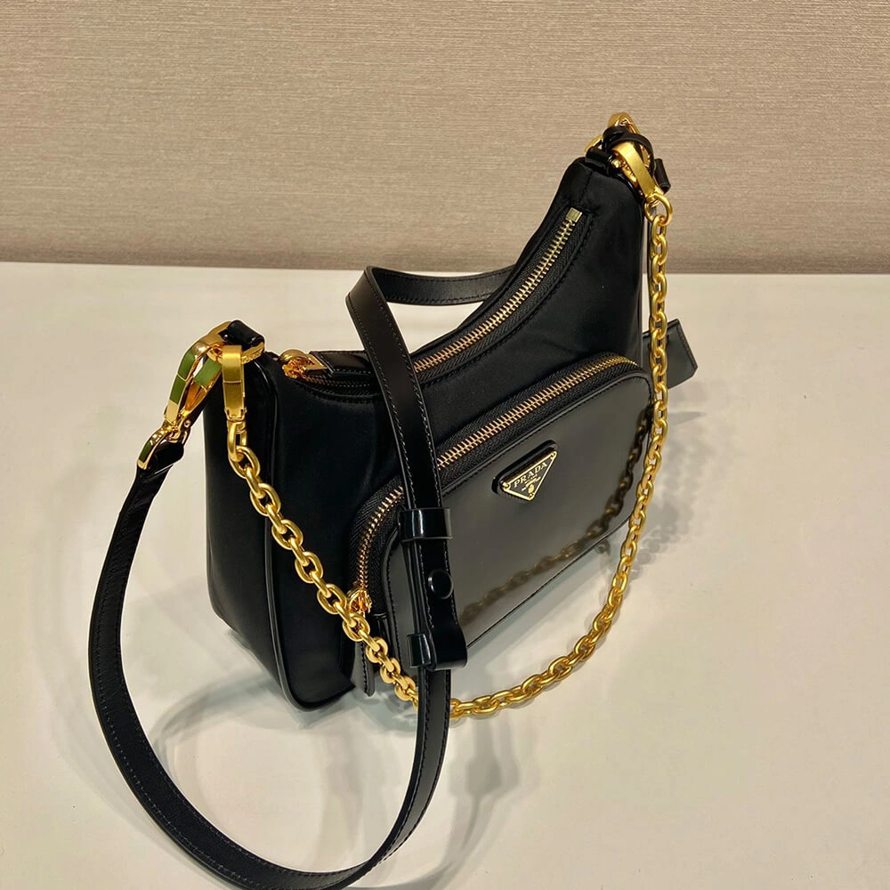 Prada Re-nylon And Brushed Leather Mini bag RelaxedFit 3018