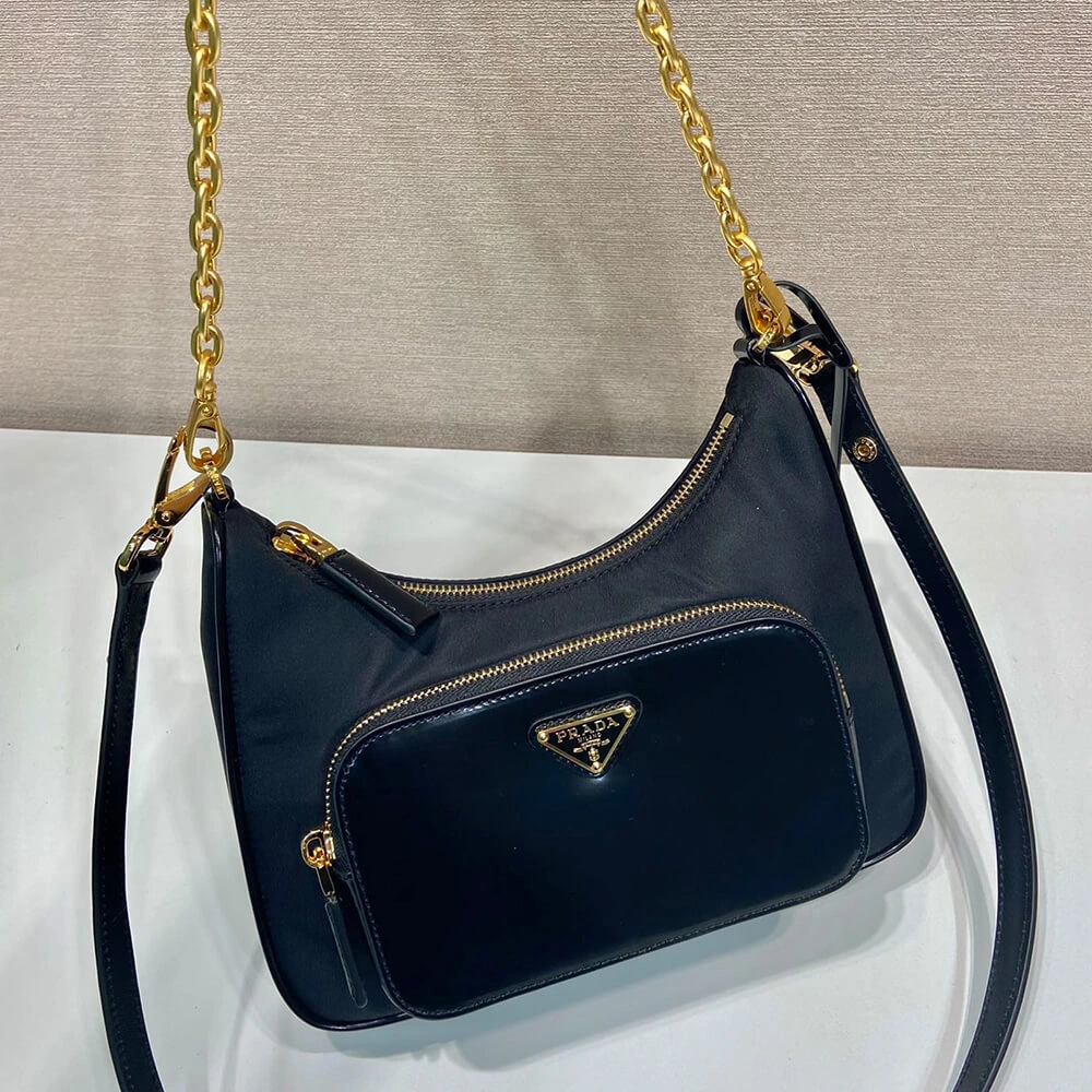 Prada Re-nylon And Brushed Leather Mini bag RelaxedFit 3018