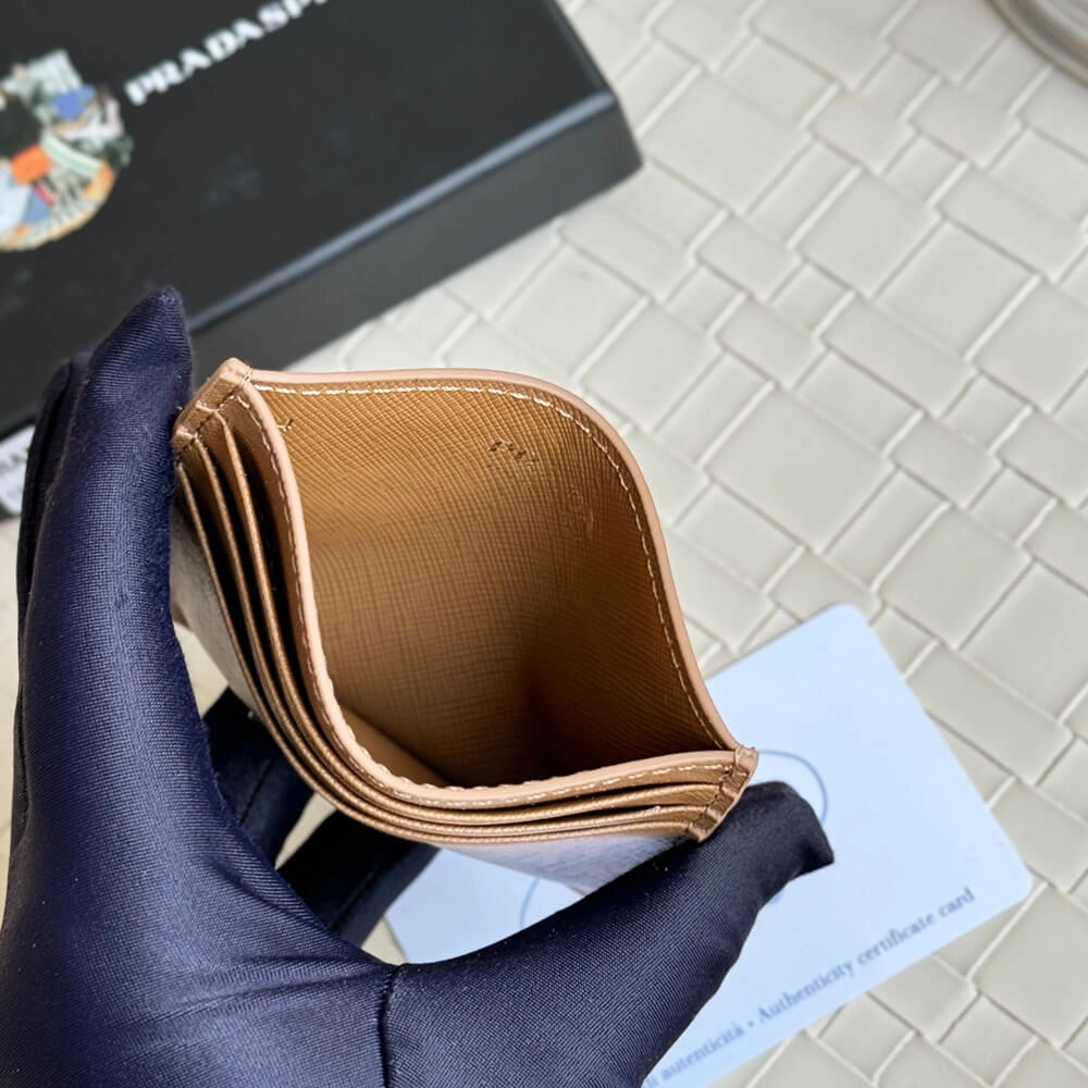 Prada Saffiano Leather Card Holder Popular 3044