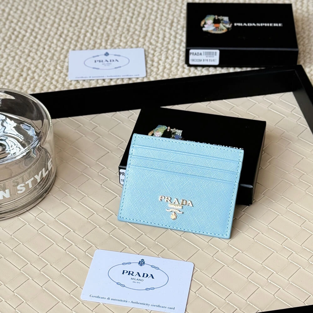 Prada Saffiano Leather Card Holder Popular 3044