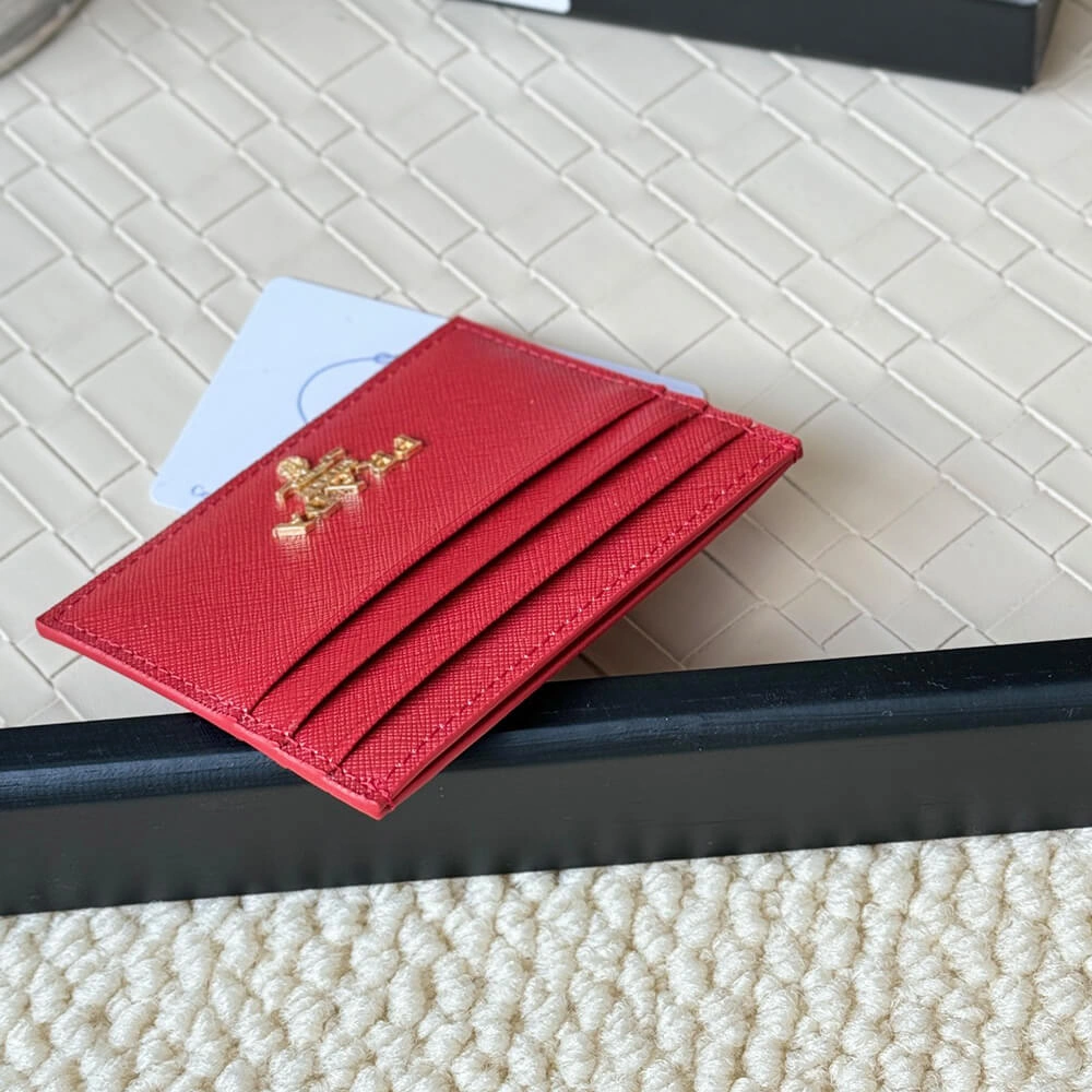 Prada Saffiano Leather Card Holder Popular 3044