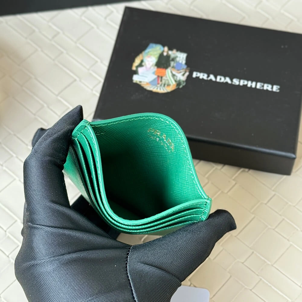 Prada Saffiano Leather Card Holder Popular 3044
