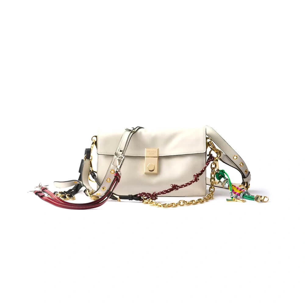 UrbanStyle Prada  Sound large leather shoulder bag with charms(high-end grade) 3031