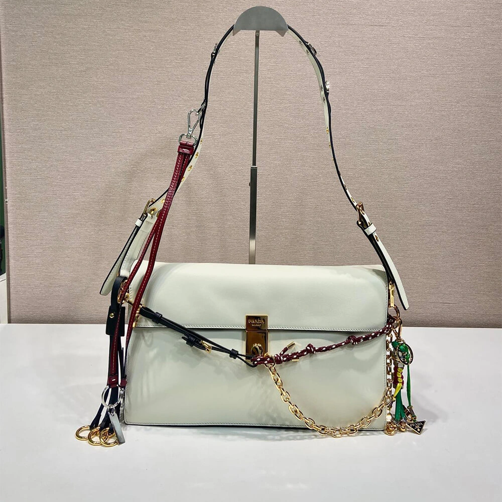 UrbanStyle Prada  Sound large leather shoulder bag with charms(high-end grade) 3031