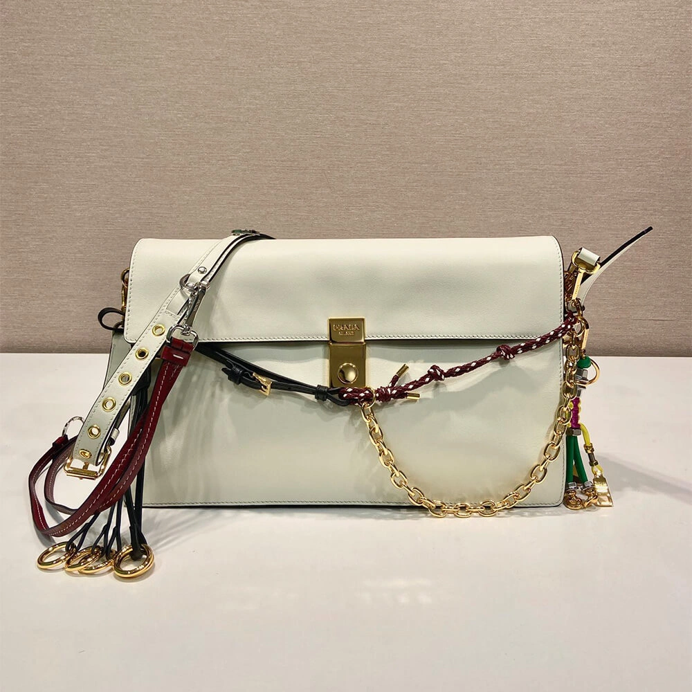 UrbanStyle Prada  Sound large leather shoulder bag with charms(high-end grade) 3031