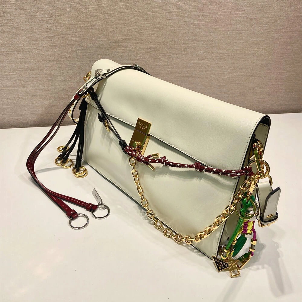 UrbanStyle Prada  Sound large leather shoulder bag with charms(high-end grade) 3031