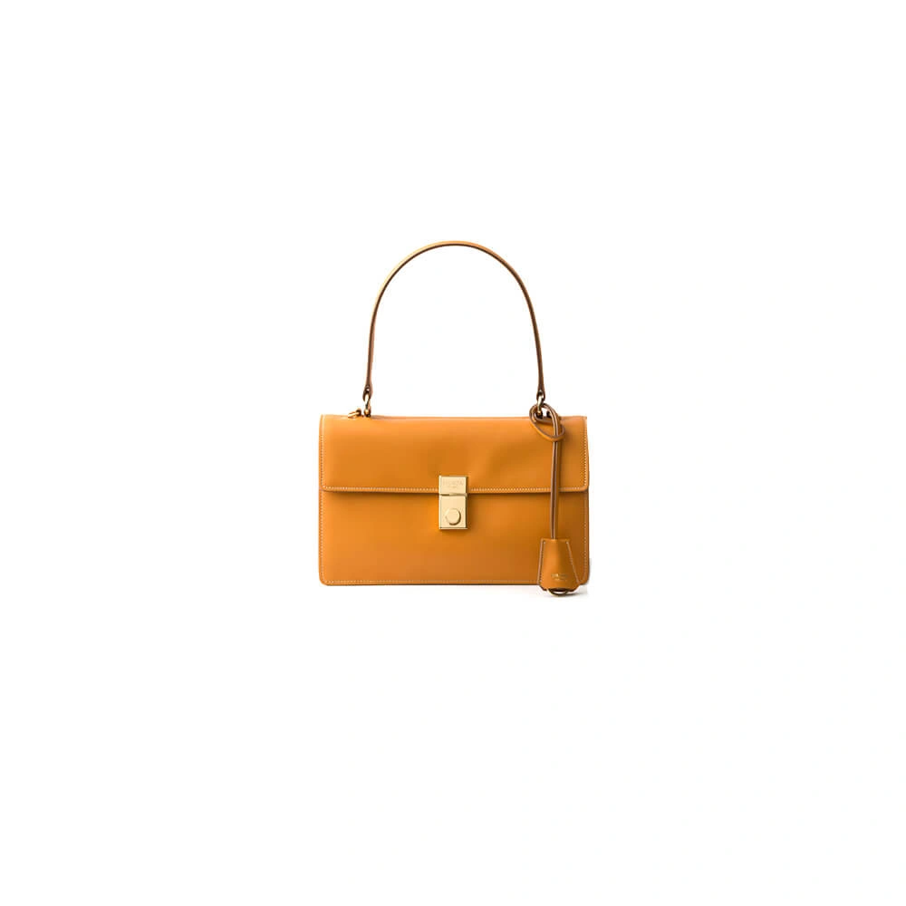 Prada  Sound medium leather shoulder bag(high-end grade) Durable 3019