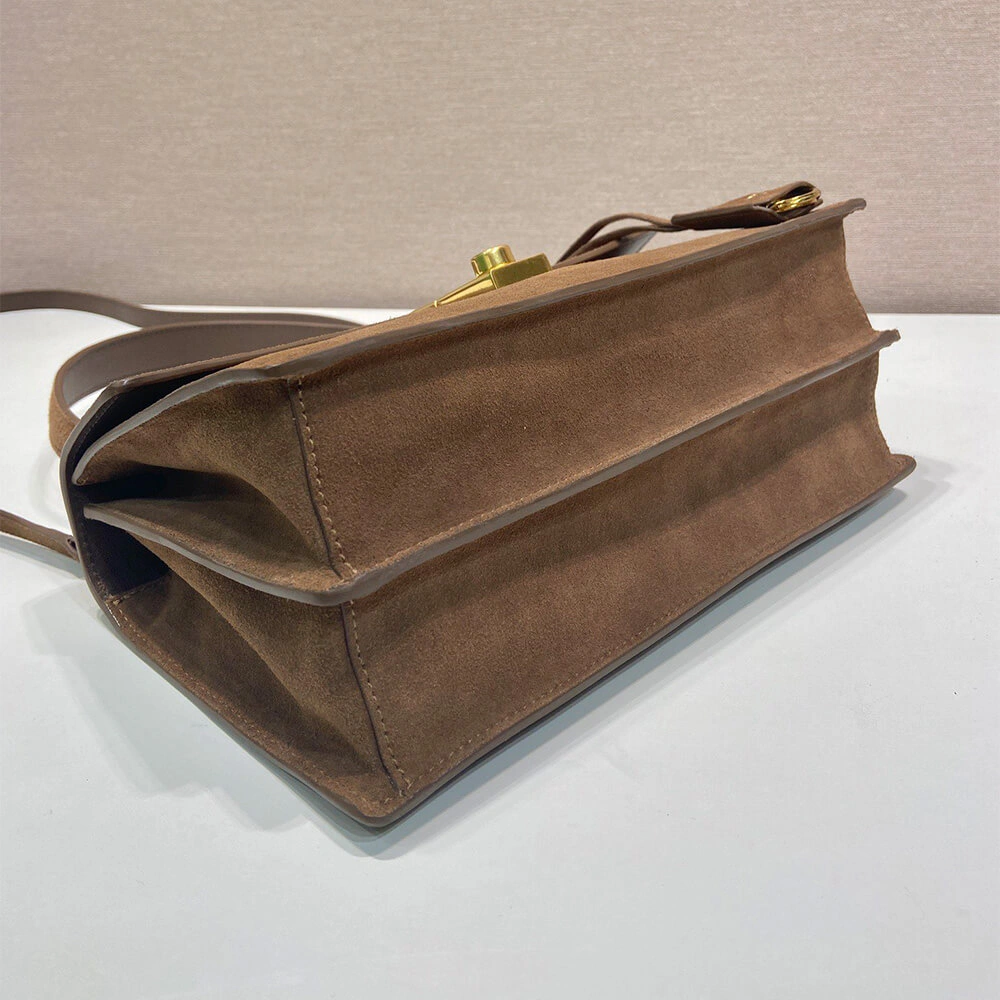 Fashionable Prada  Sound medium suede shoulder bag(high-end grade) 3030