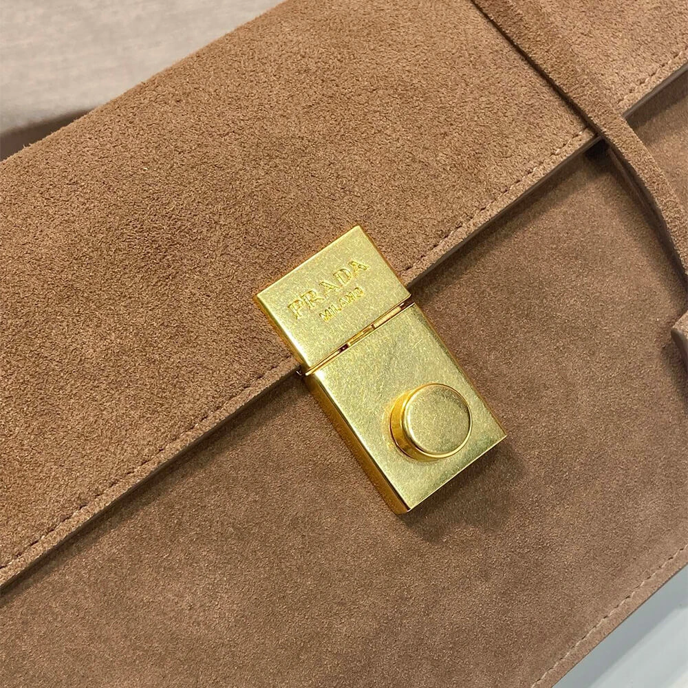 Fashionable Prada  Sound medium suede shoulder bag(high-end grade) 3030