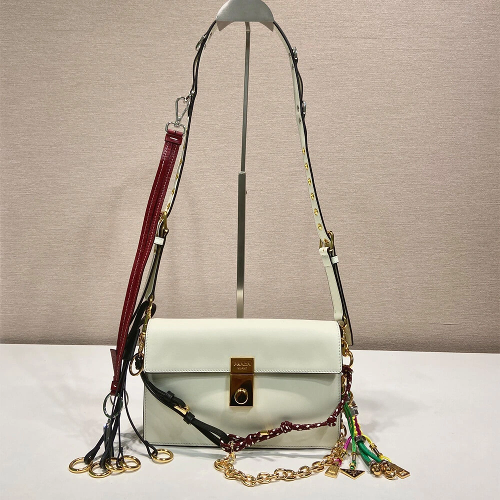 AllSeason Prada  Sound small leather shoulder bag with charms(high-end grade) 3023