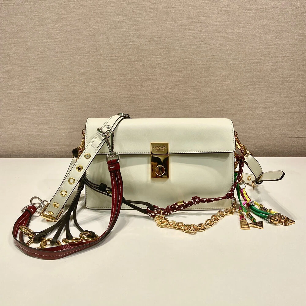 AllSeason Prada  Sound small leather shoulder bag with charms(high-end grade) 3023