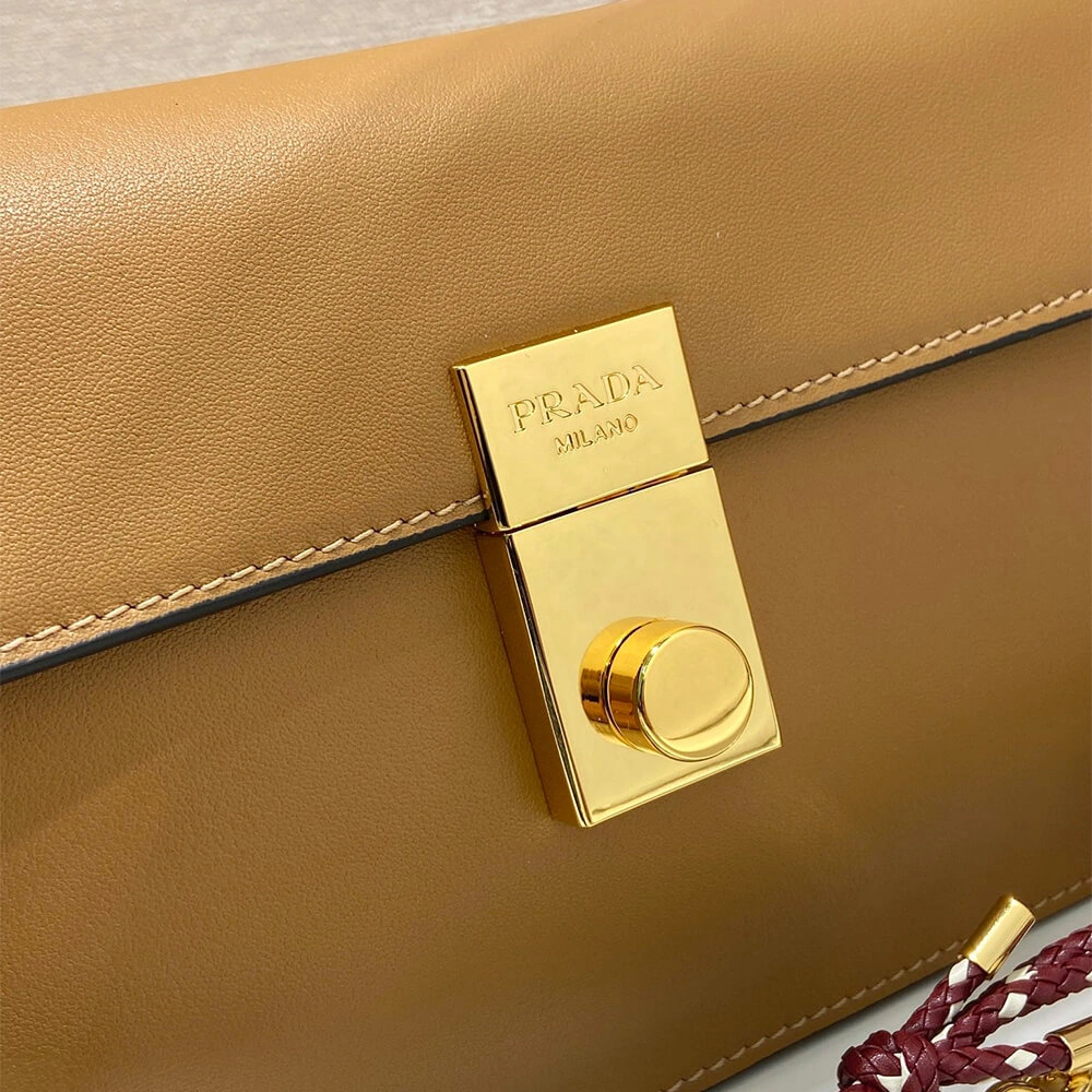 Prada  Sound small leather shoulder bag with charms(high-end grade) MultiPurpose 3035