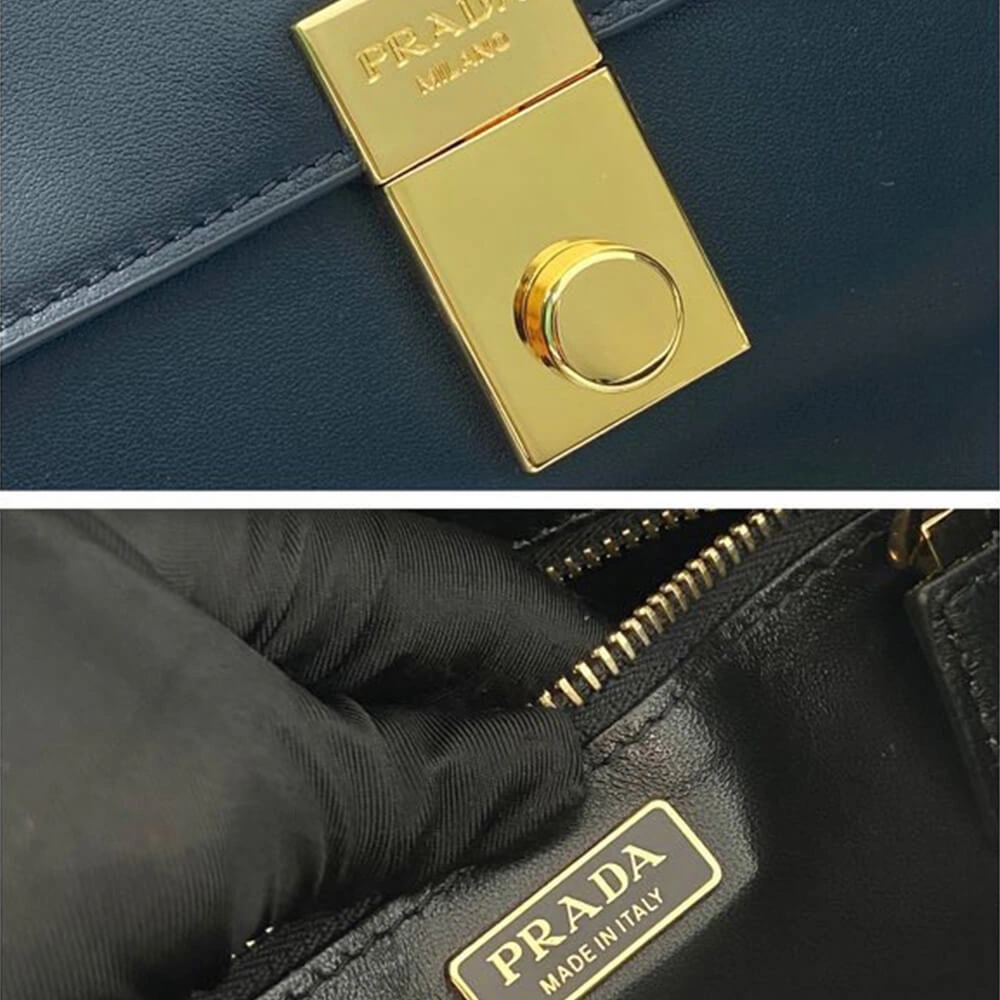 Prada  Sound small leather shoulder bag with charms(high-end grade) SoftTouch 3022
