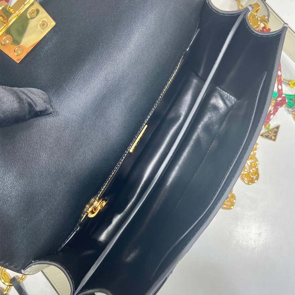 AllSeason Prada  Sound small leather shoulder bag with charms(high-end grade) 3023