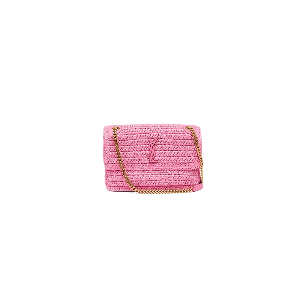 SAINT LAURENT NIKI CHAIN MEDIUM IN RAFFIA(HIGH-END GRADE) OnTrend 2708