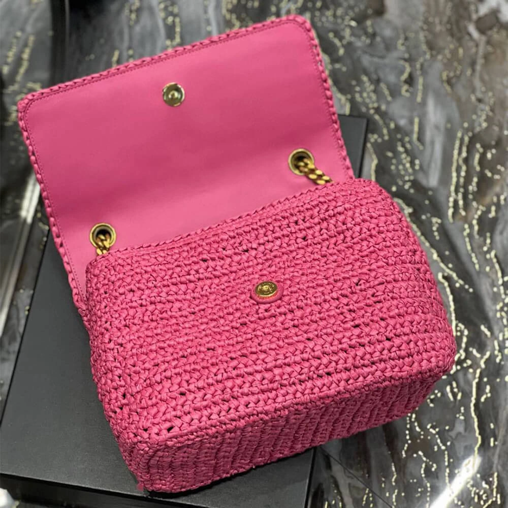 SAINT LAURENT NIKI CHAIN MEDIUM IN RAFFIA(HIGH-END GRADE) OnTrend 2708