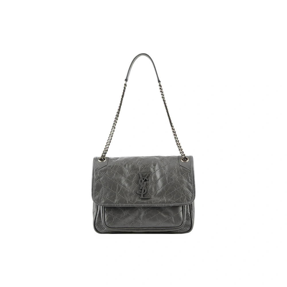 Supportive SAINT LAURENT NIKI MEDIUM IN CRINKLED VINTAGE LEATHER 2862