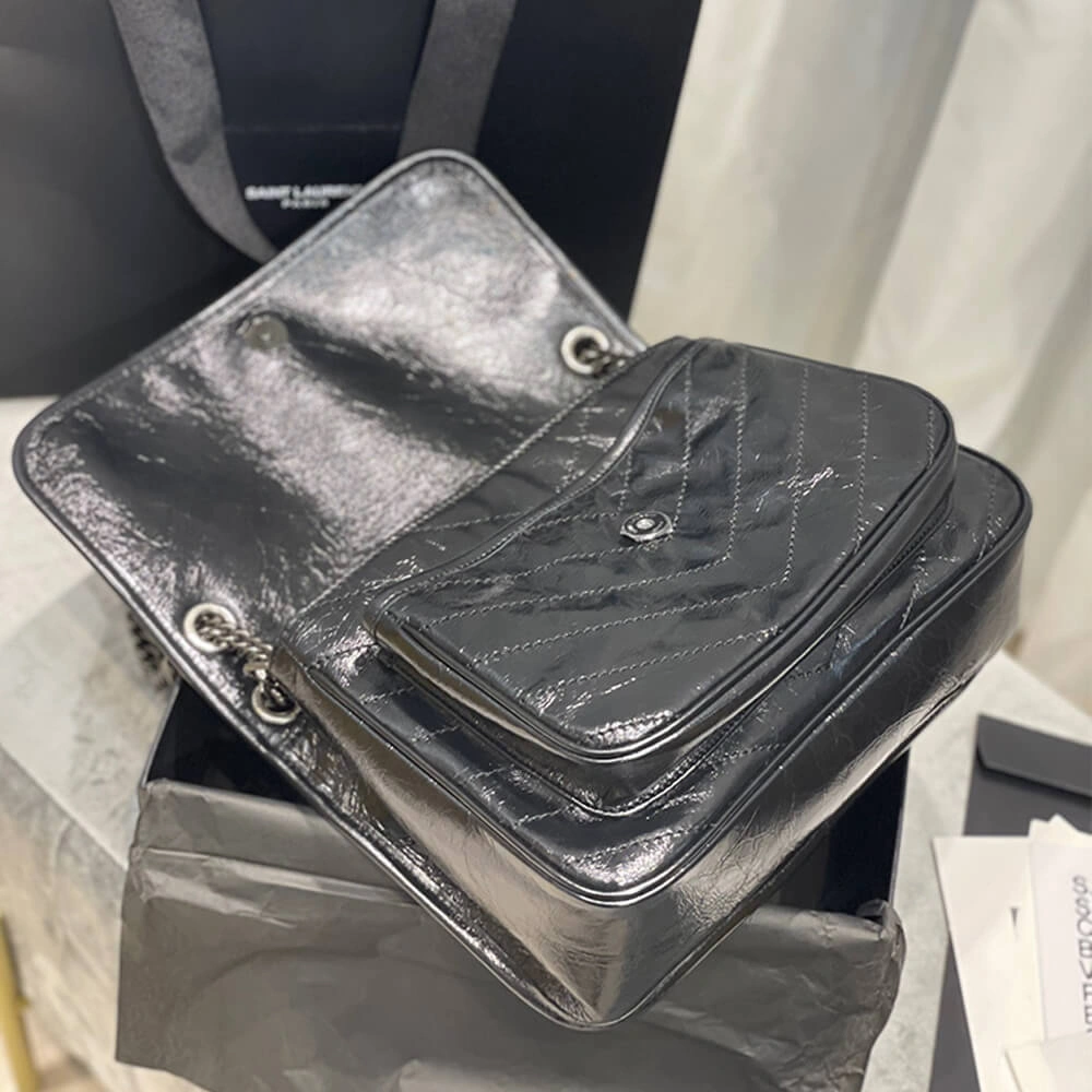 SAINT LAURENT NIKI MEDIUM IN CRINKLED VINTAGE LEATHER Unisex 2887