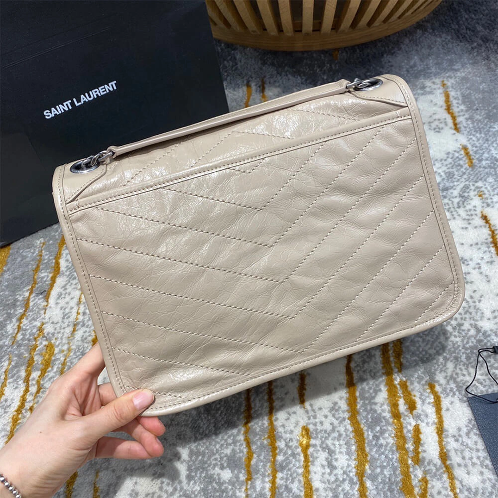 Effortless SAINT LAURENT NIKI MEDIUM IN CRINKLED VINTAGE LEATHER 2854