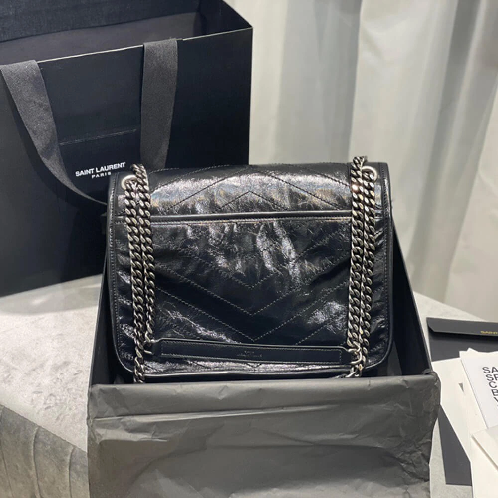 SAINT LAURENT NIKI MEDIUM IN CRINKLED VINTAGE LEATHER Unisex 2887