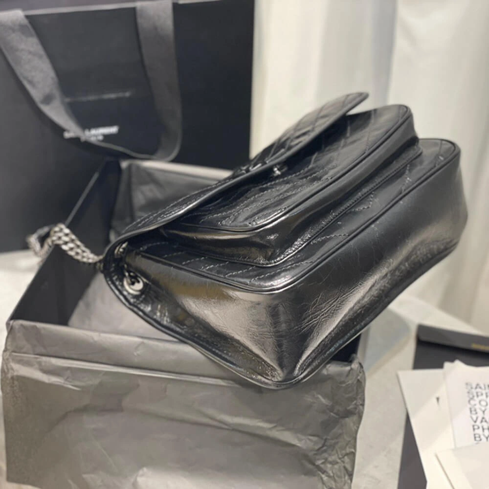 SAINT LAURENT NIKI MEDIUM IN CRINKLED VINTAGE LEATHER Unisex 2887