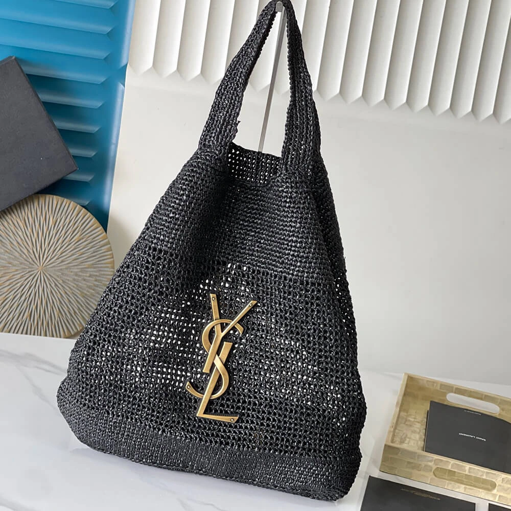 Original SAINT LAURENT icare in raffia(HIGH-END GRADE) 2766