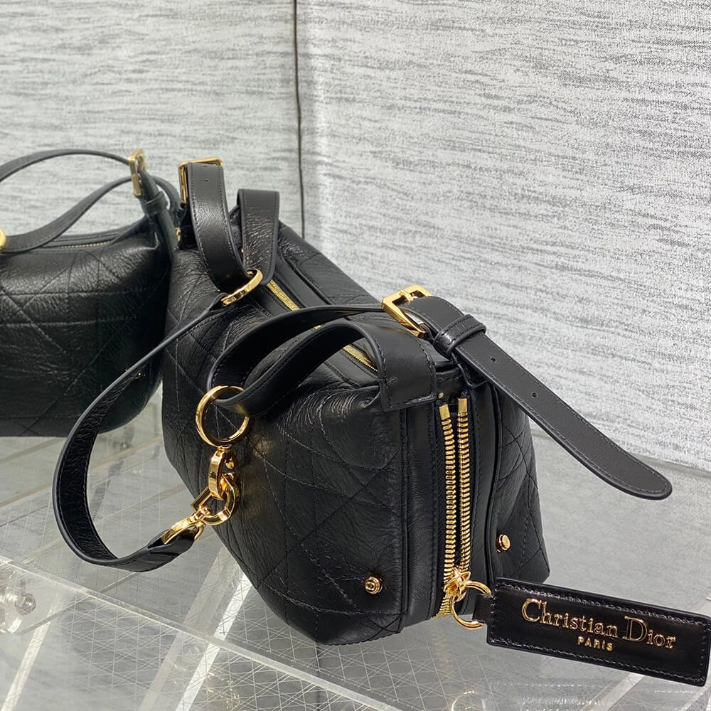 Small D-Journey Bag in Shiny Goatskin(HIGH-END GRADE) Sustainable 2248