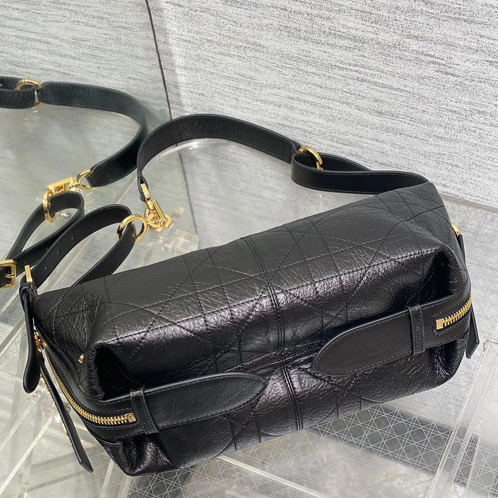 Small D-Journey Bag in Shiny Goatskin(HIGH-END GRADE) Sustainable 2248