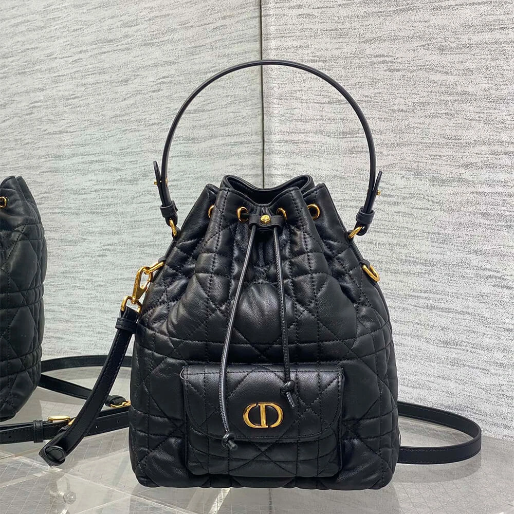 Comfortable Small Dior Caro Bucket Bag(HIGH-END GRADE) 2246