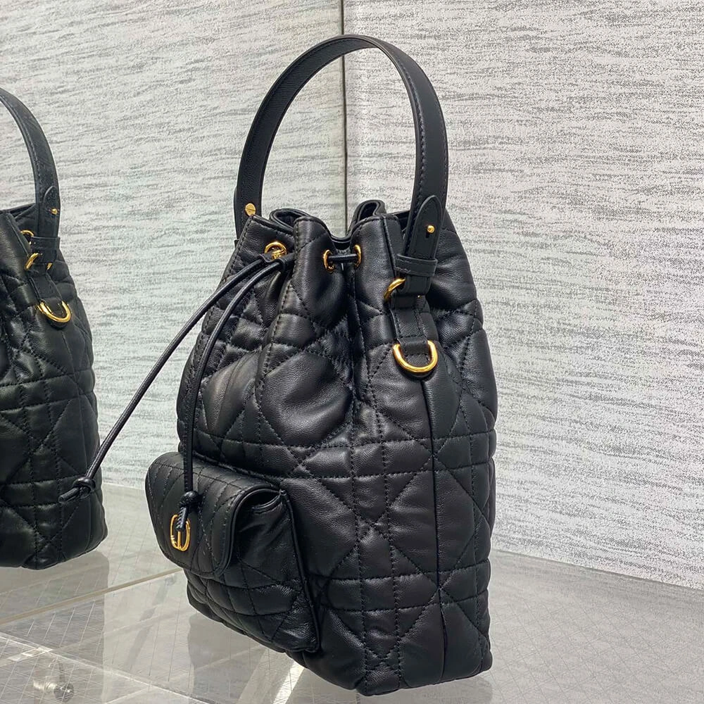 Comfortable Small Dior Caro Bucket Bag(HIGH-END GRADE) 2246