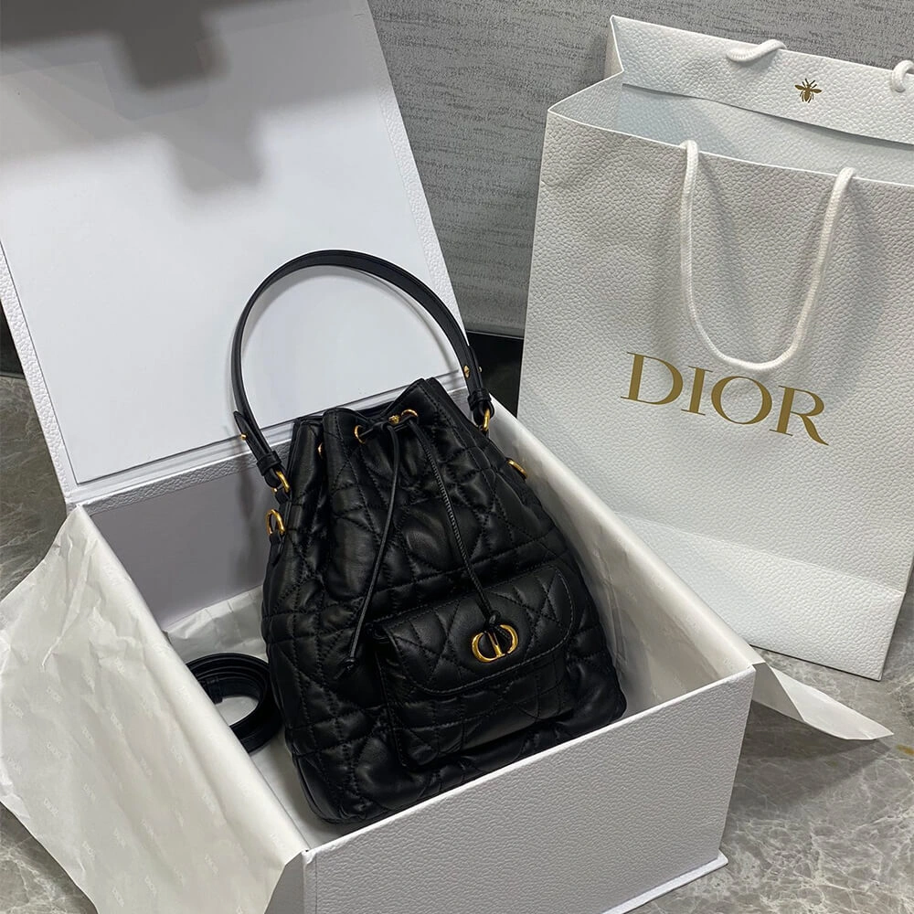 Comfortable Small Dior Caro Bucket Bag(HIGH-END GRADE) 2246