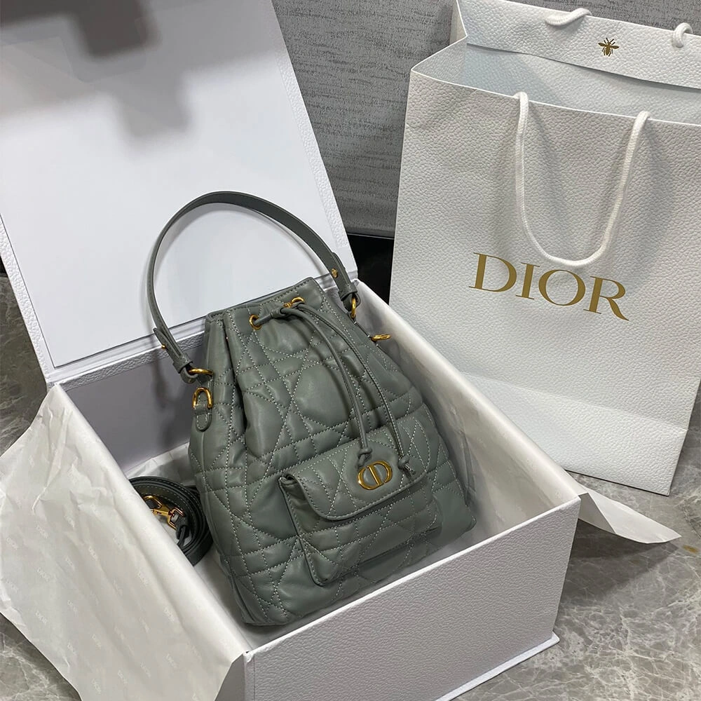 Seasonal Small Dior Caro Bucket Bag(HIGH-END GRADE) 2256