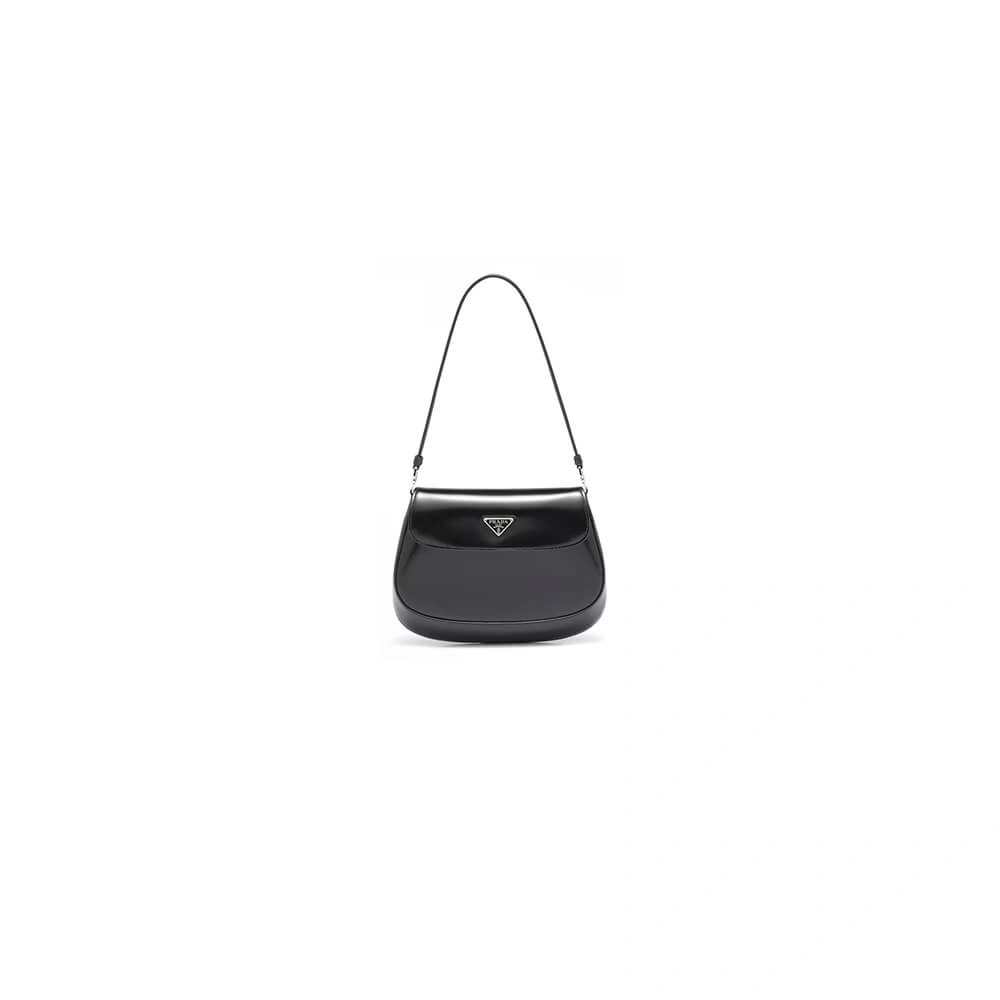 Efficient Small Prada Cleo brushed leather shoulder bag with flap 3014