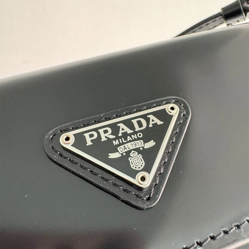 Efficient Small Prada Cleo brushed leather shoulder bag with flap 3014