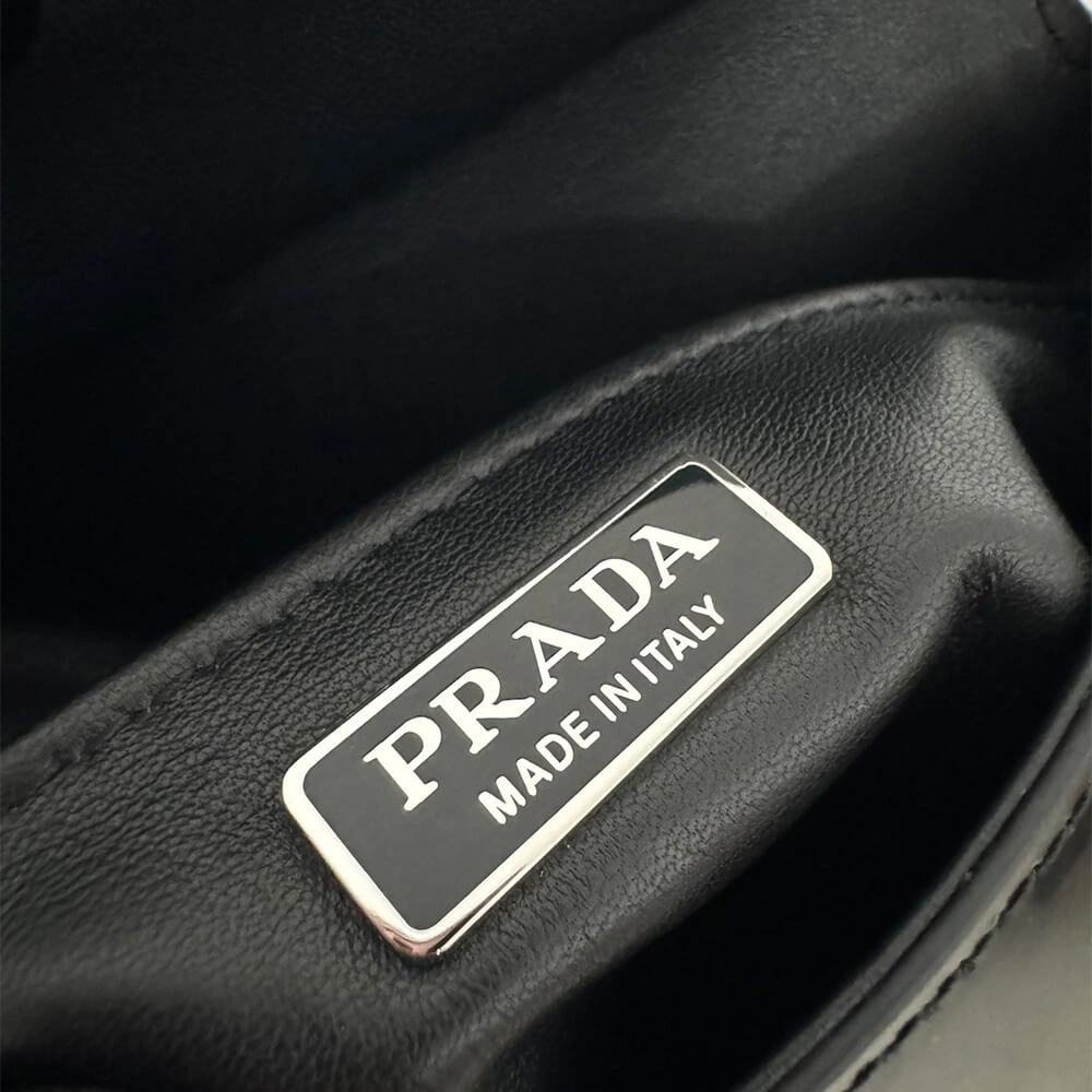 Efficient Small Prada Cleo brushed leather shoulder bag with flap 3014